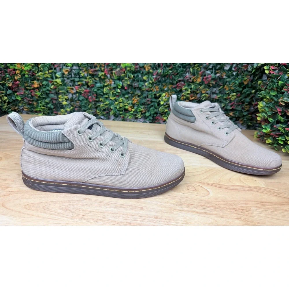 Dr. Martens Maleke Khaki Canvas Chukka Boots Shoes Mens 10 Womens 11 AW004